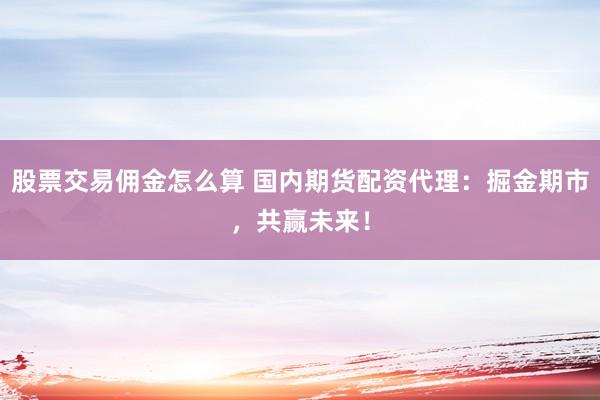 股票交易佣金怎么算 国内期货配资代理：掘金期市，共赢未来！
