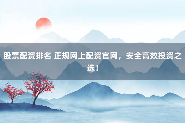 股票配资排名 正规网上配资官网，安全高效投资之选！