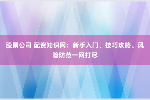 股票公司 配资知识网：新手入门、技巧攻略、风险防范一网打尽