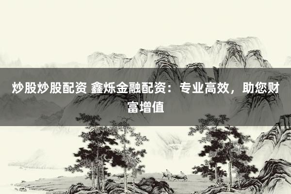 炒股炒股配资 鑫烁金融配资：专业高效，助您财富增值