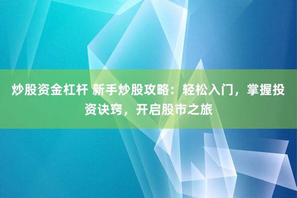 炒股资金杠杆 新手炒股攻略：轻松入门，掌握投资诀窍，开启股市之旅