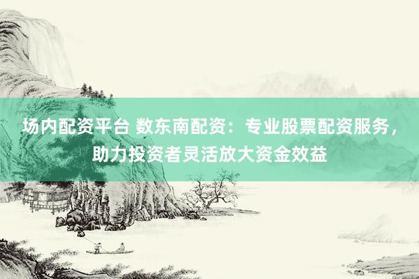 场内配资平台 数东南配资：专业股票配资服务，助力投资者灵活放大资金效益
