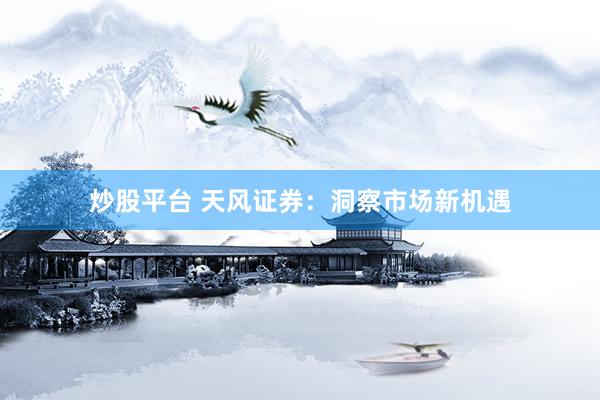 炒股平台 天风证券：洞察市场新机遇